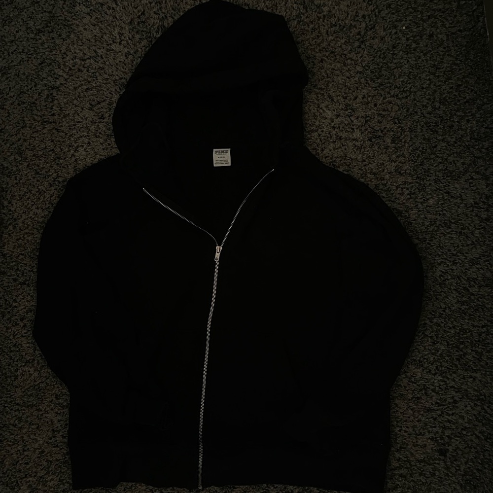 PINK Victoria's Secret Black Zip-Up Hoodie